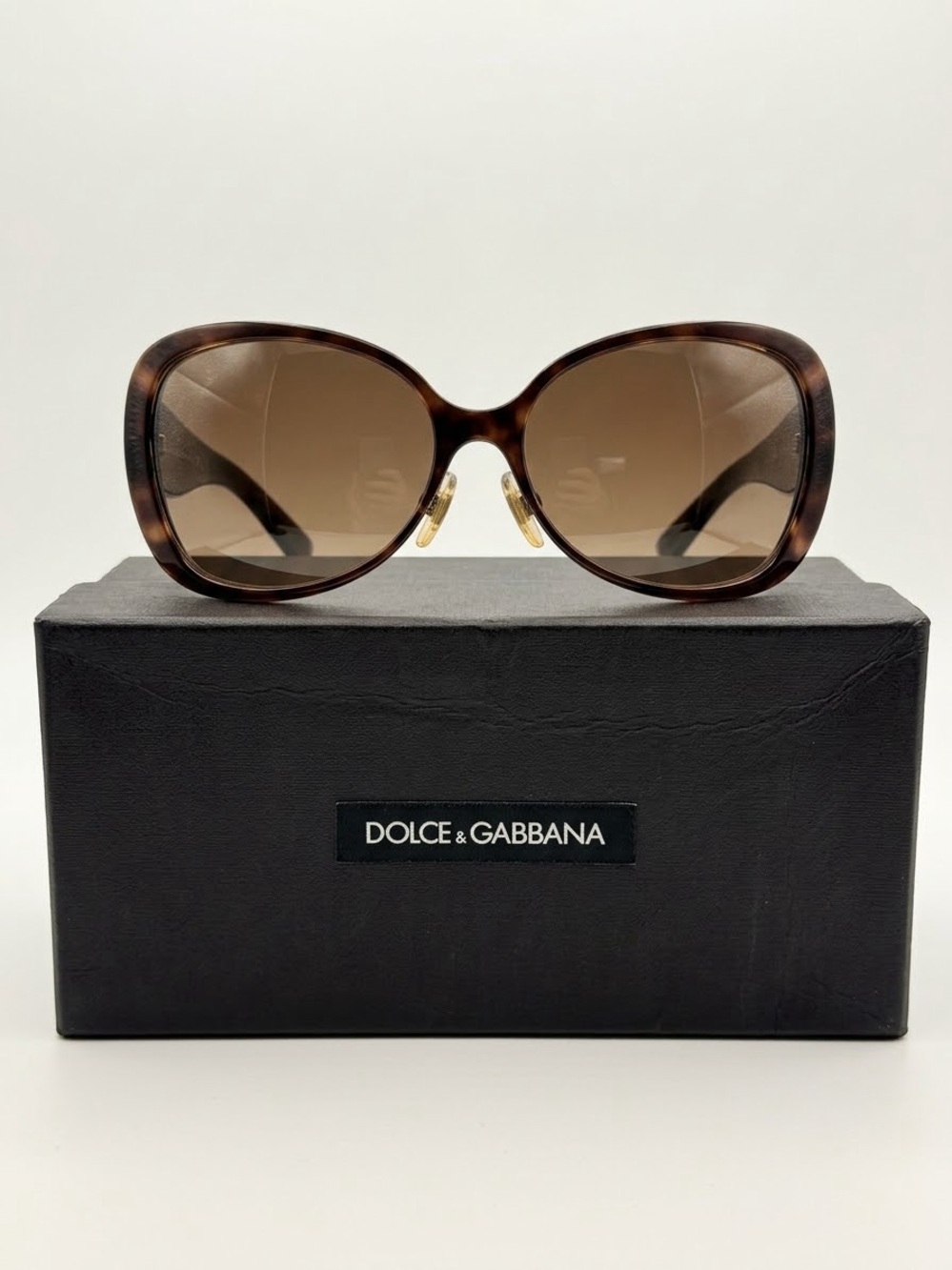 Dolce & Gabbana Women's Brown Tortoise Oversized Sunglasses